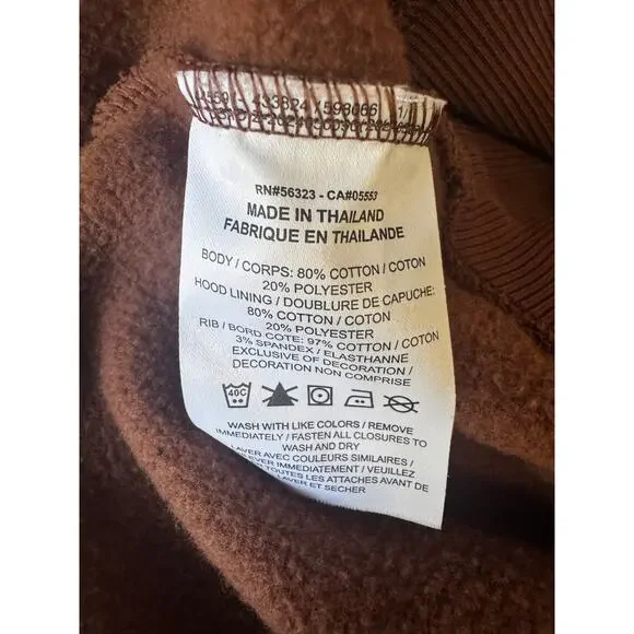 Nike Sportswear Phoenix Fleece Cropped Hoodie Brown Full Zip Loose Women’s L - Picture 6 of 7